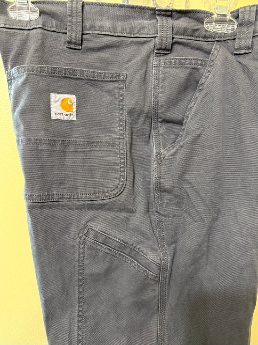 Carhartt Men's Relaxed Fit Cargo Pants - Gray with Gold Logo